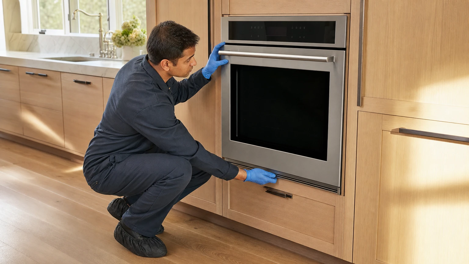 Built-in wall oven diagnostic visit in the service area